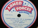 V Disc Armed Forces AFR-109 Bob Crosby & His Orchestra