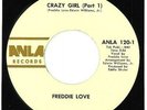 FREDDIE LOVE rare funk 45  Crazy Girl