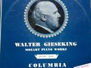 GIESEKING / MOZART piano works  / COLUMBIA  33CX 1160
