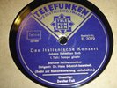 TELEFUNKEN 2x 78rpm BACH DAS ITALIENISCHE KONZERT (ITAL