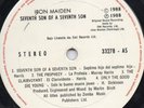 IRON MAIDEN-SEVENTH SON OF THE SEVENTH SON-RARE GUATEMA