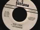 LEE DRUMMOND*BABY I KNOW*MOD SOUL DANCER FONTANA DEMO