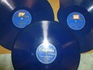 Columbia Blue Vinyl 78RPM Records #2845, 2867,2925-Benny Goodman, Sullivan, Buck