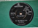THE BEATLES ALL YOU NEED IS LOVE SINGLE NO LIVE TRANSMISSION REFERENCE
