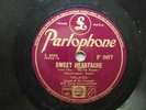 BLACK TRUMPETER VALAIDA CARTER 1937 'SWEET HEARTACHE' PARLOPHONE 78
