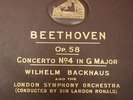 BEETHOVEN Op58 Concerto No4 G Mjr Wilhelm Backhaus L Ronald 4x 12
