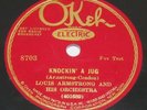 Louis Armstrong & His Orch on Okeh 78 8703 - Muggles / Knockin' A Jug, E- to E