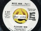 Pleasure Web MUSIC MAN PART I & II Eastbound 617 WLP DJ Promo 45