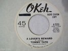 Northern Soul Tommy Tate Okeh Lovers Reward Big Blue Diamonds promo 7253 VG++