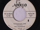 CASANOVAS: Please Be My Love 45 (dj, sm tag/wol, minor lbl stain) rare Vocal Gr