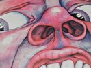 KING CRIMSON In the Court… RARE TEXTURED 1st Pink Rim