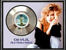 KIM WILDE - VIEW FROM A BRIDGE - FRAMED 'SILVER' 45rpm  RECORD