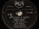 ELVIS 78-SOUTH AFRICA RCA-LET'S HAVE A PARTY/ HOW DO YOU THINK I FEEL-RARE