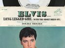 Rare Rock & Roll 45 & Picture Sleeve - Elvis Presley - Long Legged Girl - Promo