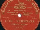 ENRICO CARUSO   1. STAMPER  RARE RED G&T FLUSH LABEL  -  IRIS SERENATA