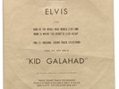 Elvis Kid Galahad SP 45-118: King of the World/Home is Where &  promo sleeve