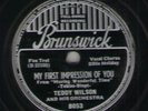 78 RPM Billie Holiday with Teddy Wilson Brunswick 8053 in E-