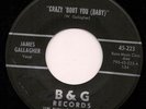 Rockabilly JAMES GALLAGHER Crazy Bout You Baby B&G LISTEN