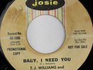 rare Northern Soul 45 TJ WILLIAMS since i fell for you