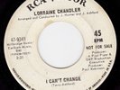 LORRAINE CHANDLER 45 I Can't Change RCA 9349 PROMO RARE NORTHERN SOUL W/ Sleeve