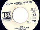13th Floor Elevators...You're Gonna Miss Me  Int'l Artists...107 dj  Texas Psych