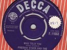 FREDDIE STARR *WHO TOLD YOU/PETER GUNN LOCOMOTION* JOE MEEK 1961 2-SIDER