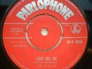 THE BEATLES ORIGINAL 1st PRESS LOVE ME DO RED PARLOPHONE EARLY PT TAX CODE