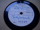 JUDY GARLAND DECCA TEST PRESSING  DON'T TELL ME THAT STORY 78