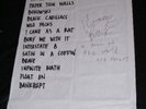 Modest Mouse, Hand Written/Hand Signed Set List, 2004