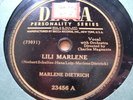 Marlene DIETRICH W War II GERMAN Soldier Song LILI MARLEEN 78