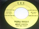 RARE ROCKABILLY BRUCE PORTER & BELL HOPS LEE LABEL KAW-LIGA & DOUBLE TROUBLE VG+