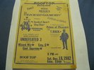 RARE ORIGINAL OLD SCHOOL HIP HOP FLYER.COLD CRUSH BRO'S.D.J.T-ROCK. THE ROOF TOP