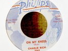 Charlie Rich-On My Knees-Phillips International 45-3562-SIGNED by Charlie