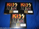 ALL 3 vintage SEALED Kiss Alive 3 III LP record on RED WHITE BLUE COLOR VINYL
