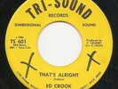 Ed Crook - That's Alright - Tri-Sound Very Rare Detroit Northern Soul 45 NM HEAR