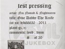 NAZ NOMAD WL Test Pressing LP Mint # 020  ( Damned