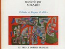 TRIO A CORDES FRANCAIS, G. JARRY BACH transcrit par MOZART French LP CRITERE 191