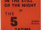 RAREST 5 SATINS-HARD COVER-4-SONG EP on EMBER + 45--1957