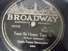 CASTLE FARMS SERENADERS ( BILL HAID) TAINT' SO, HONEY TAINT' SO / PARAMOUNT JAZZ