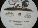 HORACE ANDY I Don't Wanna Be Left Outside on WACKIES   roots 12