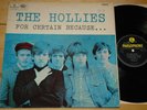 THE HOLLIES   FOR CERTAIN BECAUSE   VERY RARE UK PARLOPHONE VINYL LP RECORD 1966
