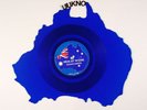 MEN AT WORK   DOWN UNDER   AUSTRALIA SHAPE   1981 BLUE COLOR VINYL DISC UNPLAYED