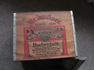 Early 80's Budweiser Solid Wood Record Case/ Not Laminate or Decal