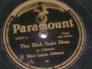 BLIND LEMON JEFFERSON THAT BLACK SNAKE MOAN 78 PARAMOUNT PREWAR BLUES