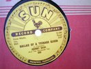 COUNTRY JOHNNY CASH & TENNESSEE TWO ON SUN LABEL # 283    10