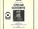 CREAM GOODBYE RARE U.S. MONO PROMOTIONAL EP WITH SLEEVE