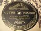 AL JOLSON Movin Man, Don't Take My Baby Grand/Ragging The Baby VICTOR 17081