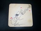 JOE STRUMMER THE CLASH ORIGINAL HAND SIGNED AUTOGRAPHED BEER MAT SEX PISTOLS