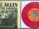 GG Allin Out FOR BLOOD Colored Vinyl 7” Punk KBD Jabbers Antiseen Jesco Jabbers