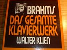 Walter KLIEN Brahms Complete Works for Solo Piano 6-LP-Box FSM